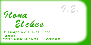 ilona elekes business card